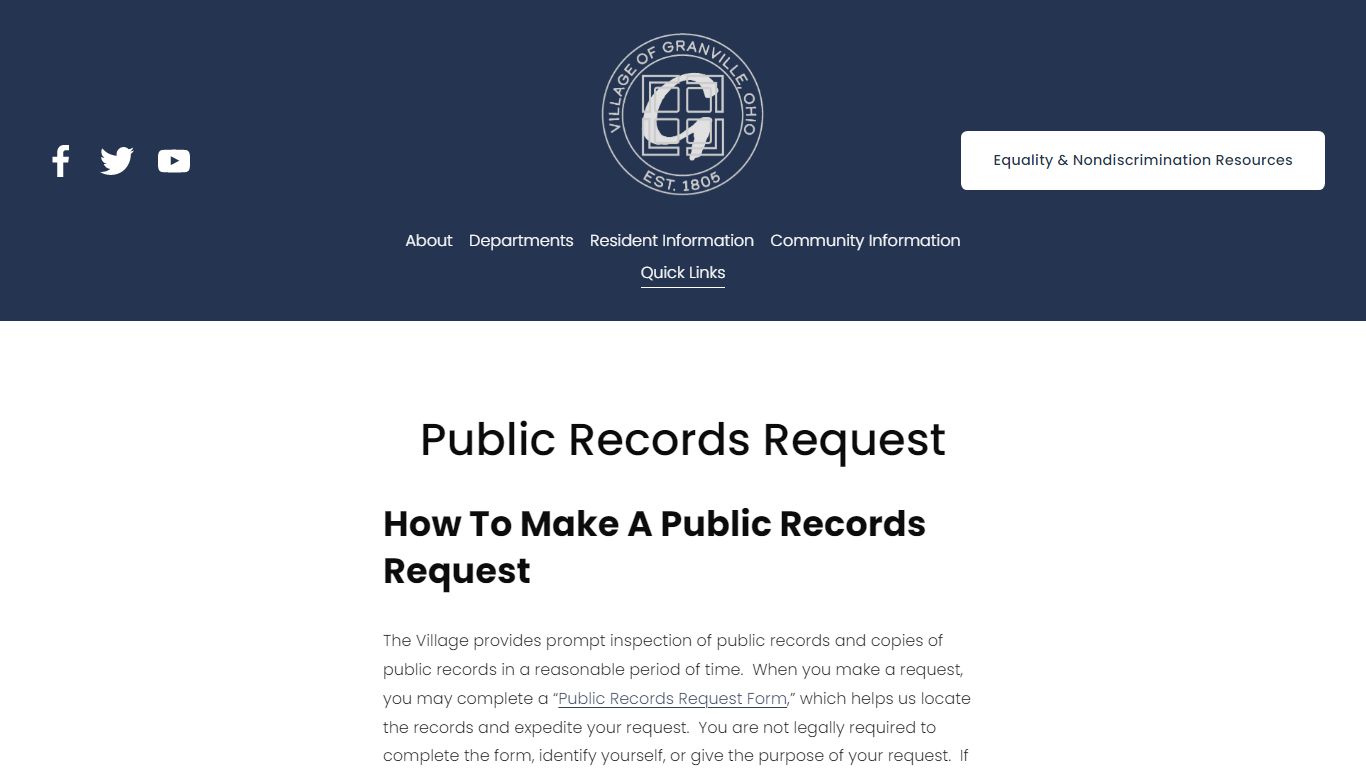 Public Records — Village of Granville